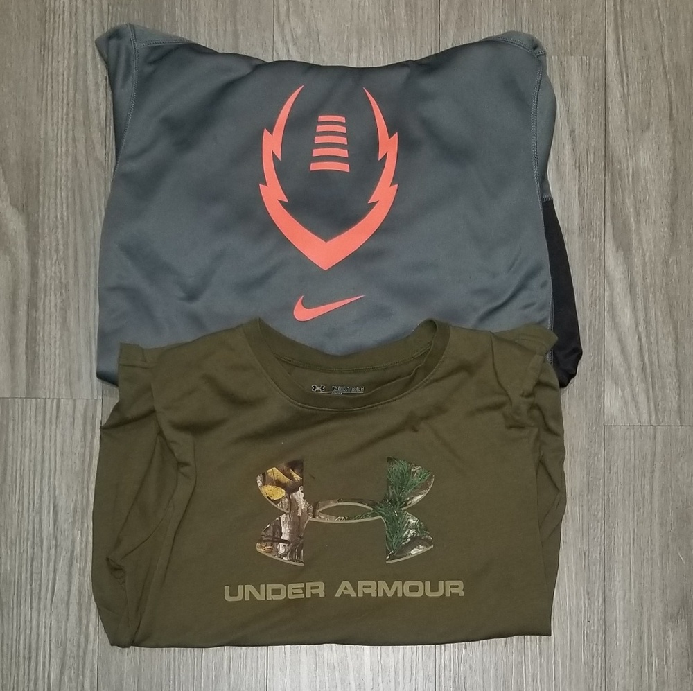 VGUC Boys XL Nike Sweatshirt & Under Armour Shirt